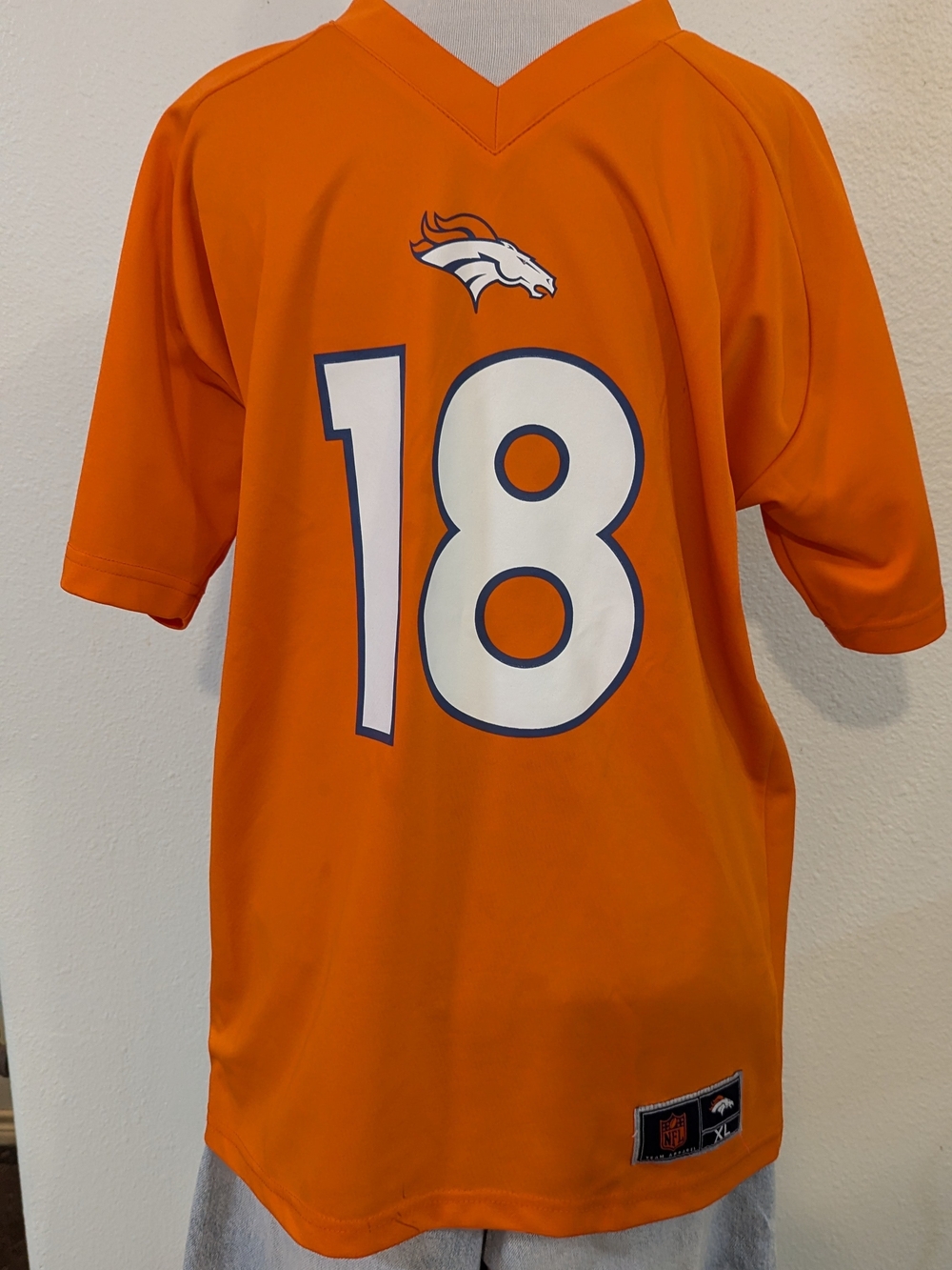 NFL Orange Denver Broncos- Payton Manning Kids #18 Football Jersey